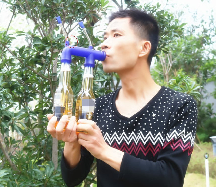 Hebeernew double beer bottle snorkel