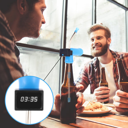 HEBEERNEW Beer Snorkel bottle beer funnel with timer for College Parties, Barbecues, Beer Drinking Games Party Soft Silicone